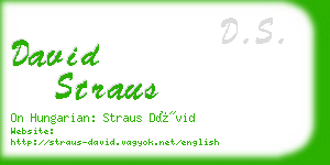 david straus business card